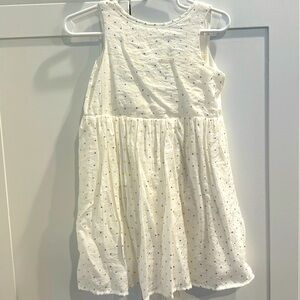 White and Gold Toddler Dress